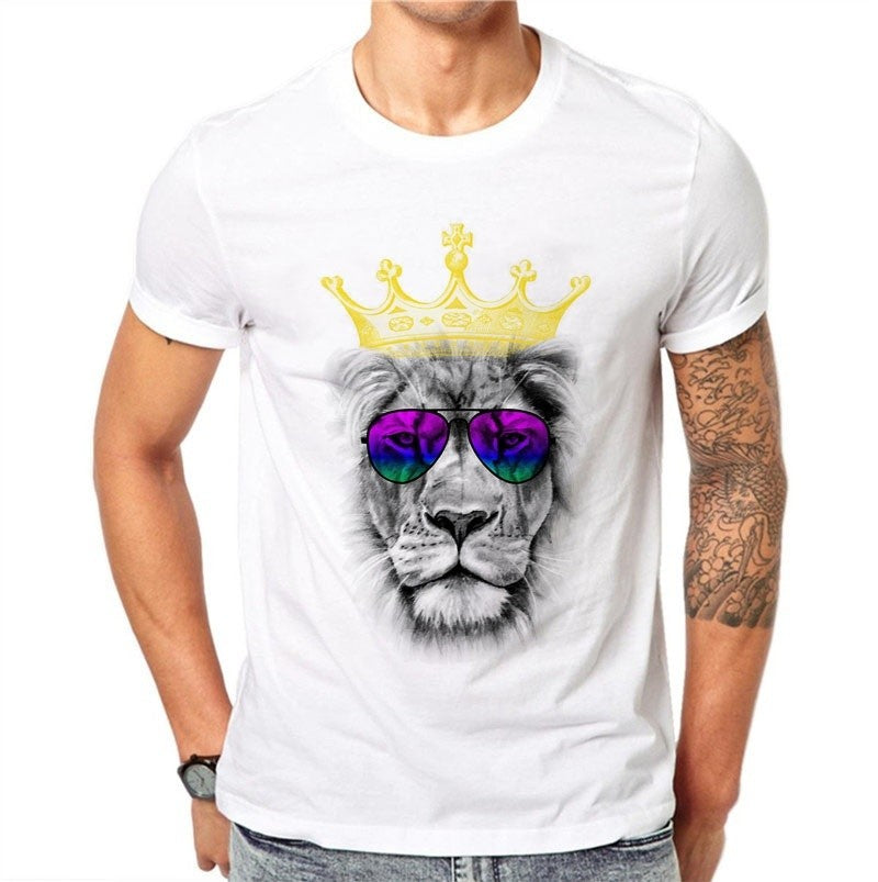 100% Cotton crowned lion t-shirt