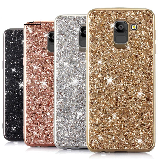 Glitter Soft Bling Case For Samsung Galaxy A6 A8 J4 J6 J8 A7 A9 2018 S6 S7 Edge S8 S9 Plus A5 J3 J5 J7 2017 Note 9 8 Phone Cases