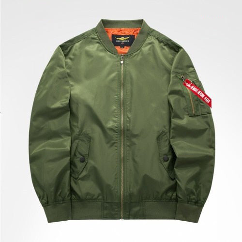 High quality Thick and thin Army Green Military bomber jacket