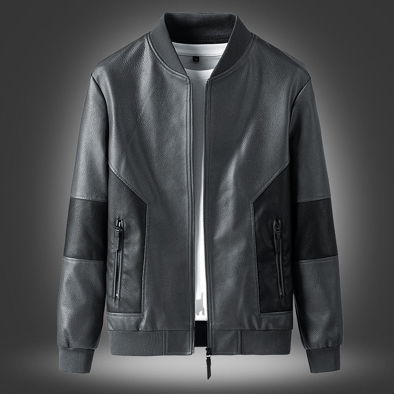 2023 Men's spring/Fall soft leather jacket