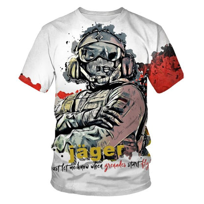 Graffiti crew neck T-Shirt 3D Printing Hip-Hop Streetwear