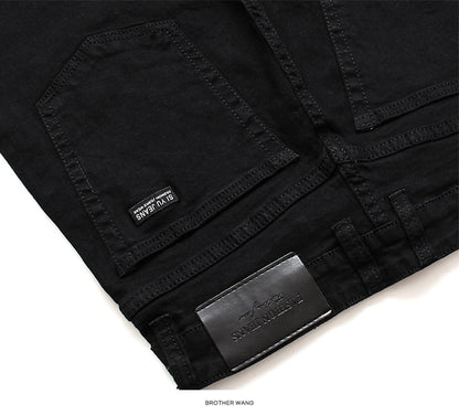 Men's Classic Black Jeans Elastic Slim Fit Denim Jean Trousers Male Plus Size 40 42 44 46 Business Casual Pants Brand