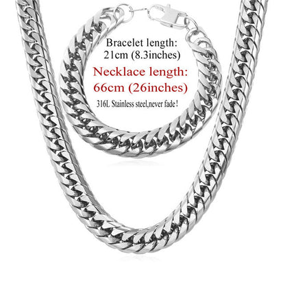 Stainless Steel Necklaces And Bracelets Set