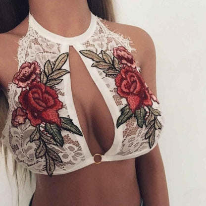 Women's Embroidered sexy tops