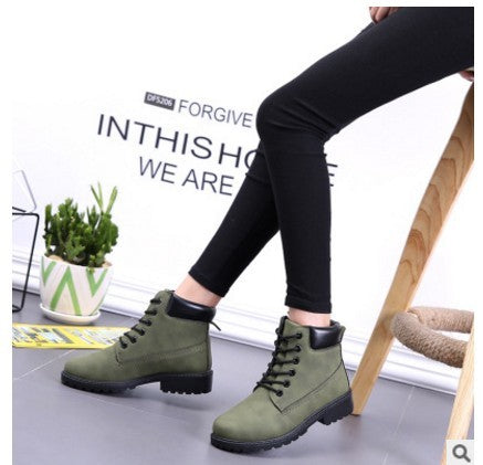 Women's Leather Waterproof Martin boots