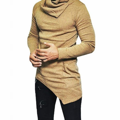 Men's Cowl neck long sleeve sweater