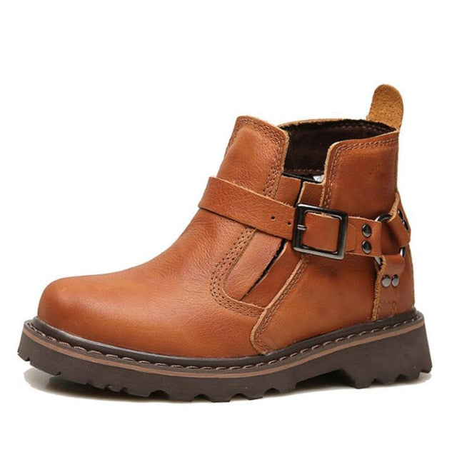 Men's casual boots .genuine Leather.