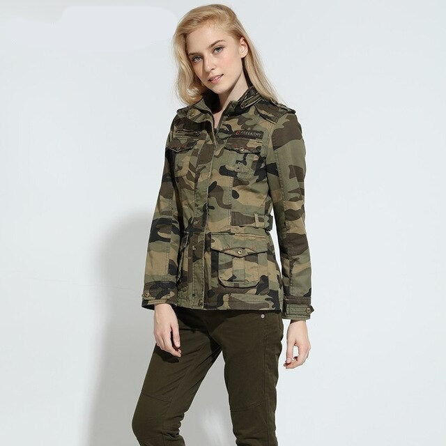 High Quality Camo Women’s Jacket Military Tactical Coat Casual Bomber
