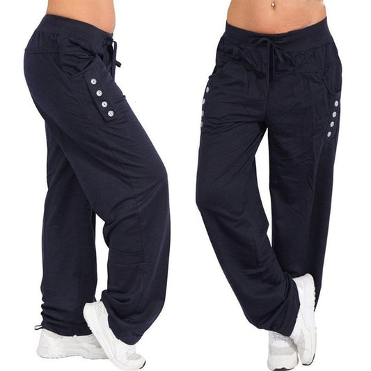 Women's Loose Casual solid ColorJoggerpants